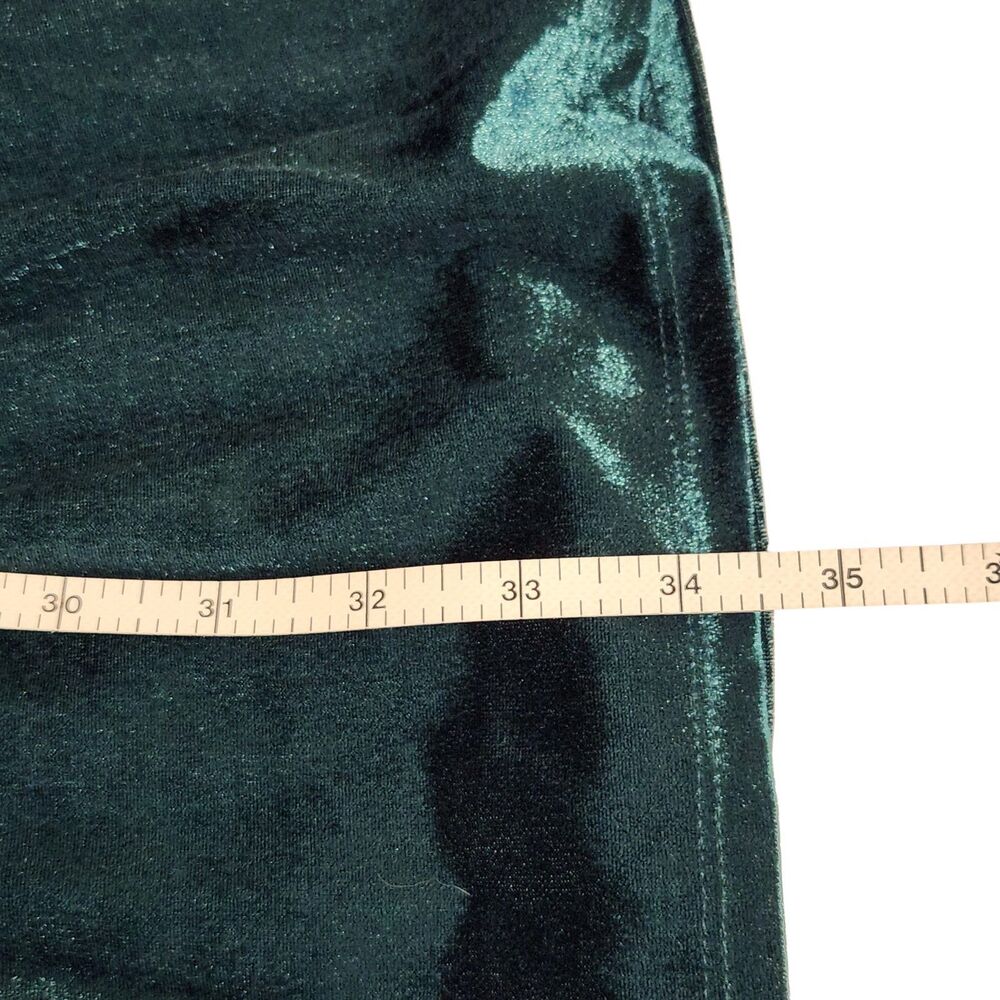 French Connection Emerald Green Velvet Short Sleeve Mini Dress XS NWT Ruffle - Picture 15 of 16